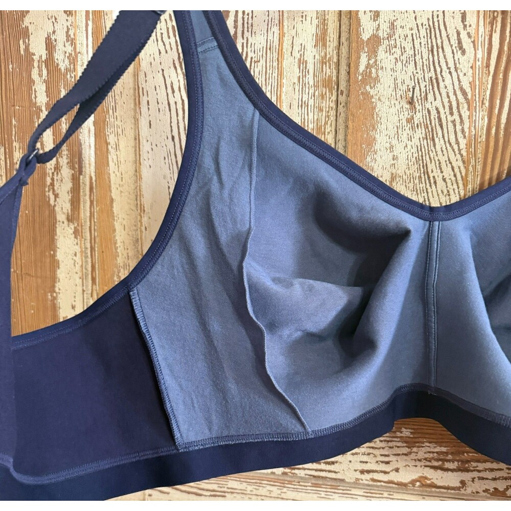 Cacique Full Coverage Cotton Blend Unlined No Wire Bra - Navy - Size 48 C - Picture 3 of 5